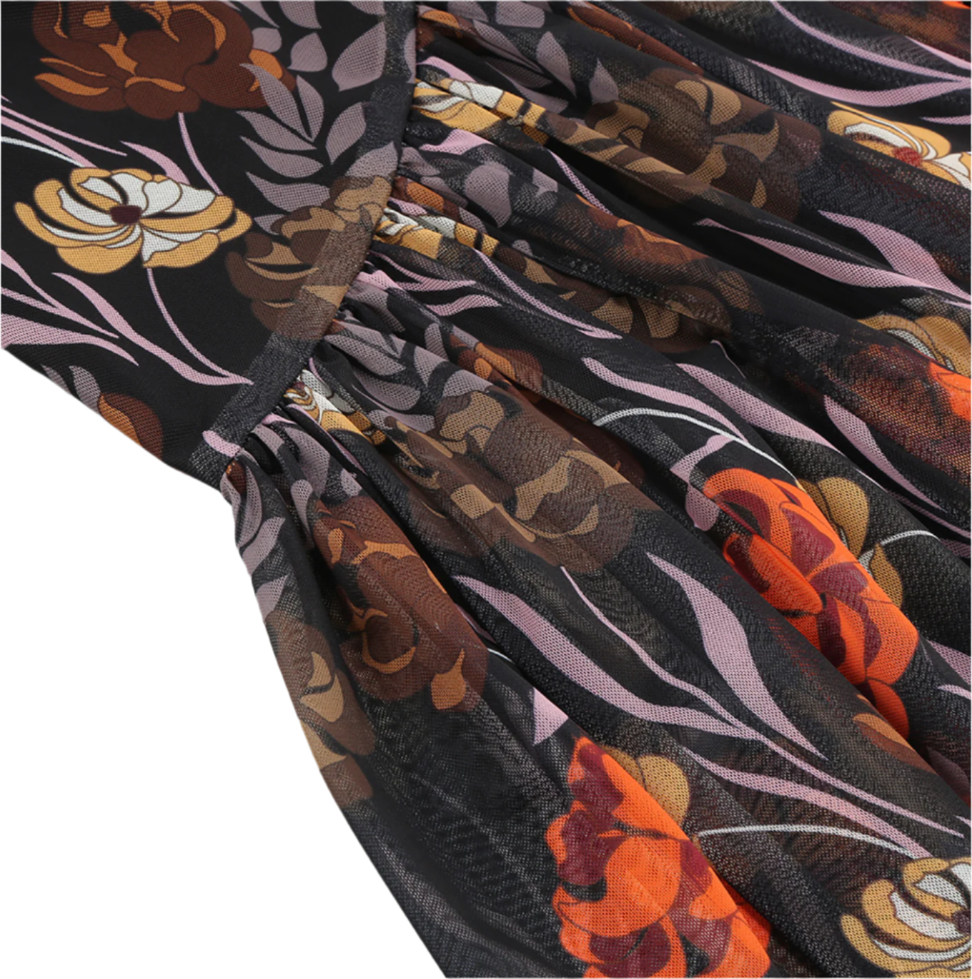 Misha - Blomstret kæreste med halsudskæring Cocktailkjole i korsetstil