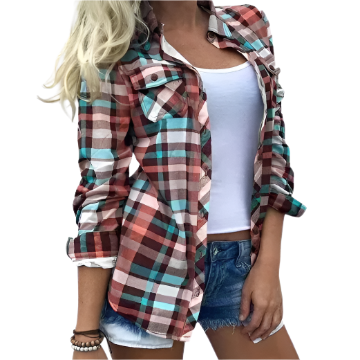 Melissa – Klassiske button-down skjorter med oprullede ærmer