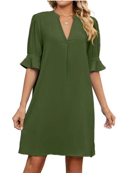 Elouisa | Mini sommerkjole med V-udskæring