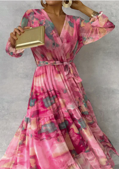 Eva – akvarel drømme maxikjole