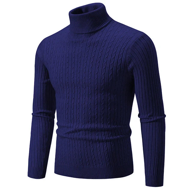 Premium strikket sweater med polokrave