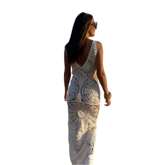 Nyla - Elegant hæklet kjole i strik