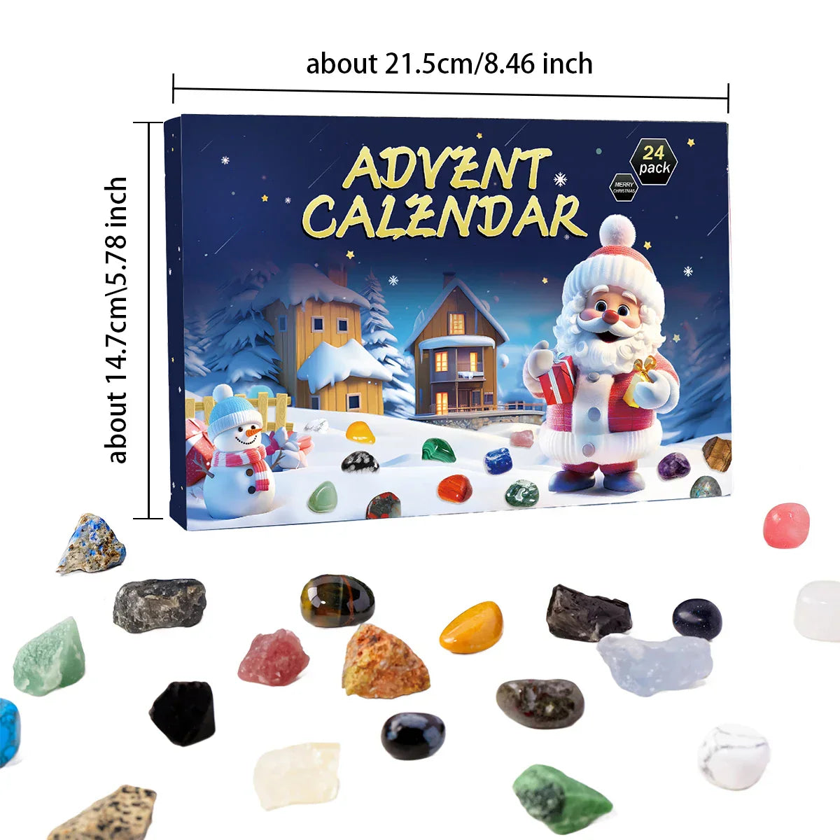 Adventskalender med krystalsten