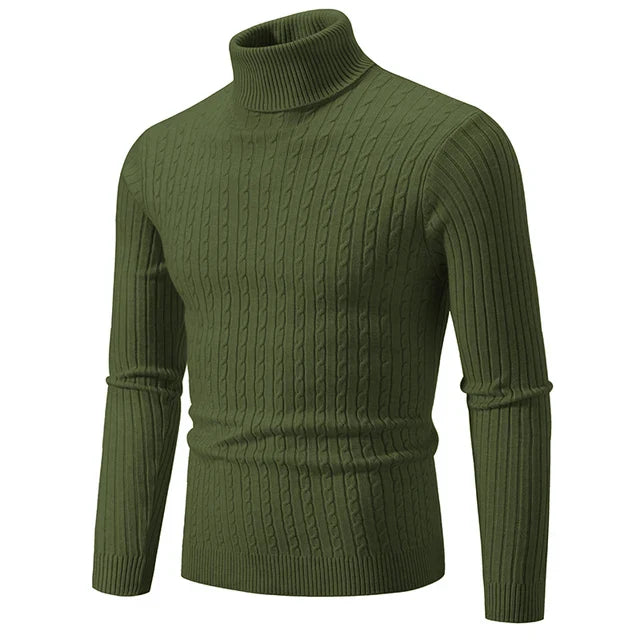 Premium strikket sweater med polokrave