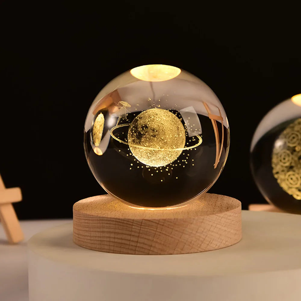 StellarGlow - 3D Planet Night Light med solsystemdesign