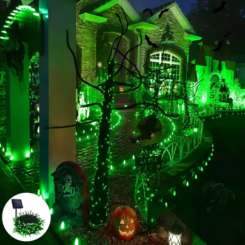 SolarGlow Halloween-lyskæder – solcelledrevet udendørsbelysning til have og terrasse