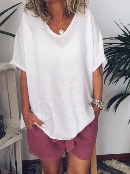 Trine - Oversized T-shirt i hør