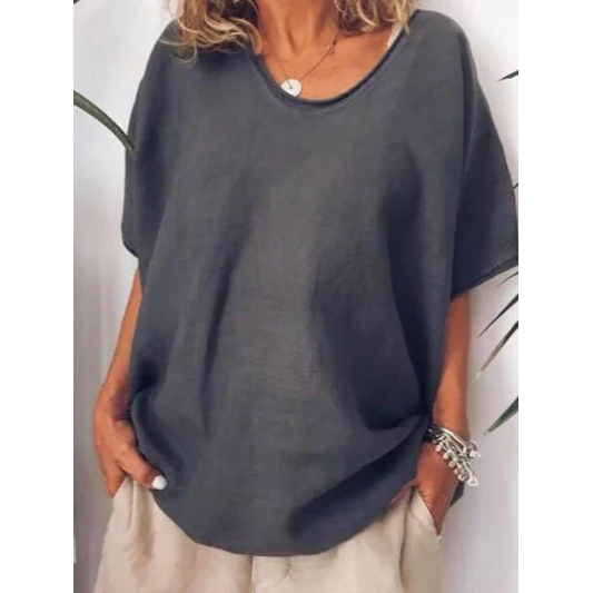 Trine - Oversized T-shirt i hør