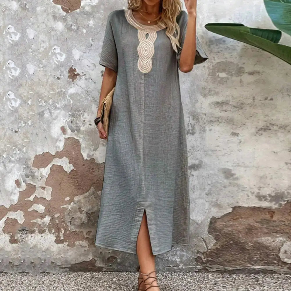 Ellen - Kvinde kjole i almindelig bomuld og hør