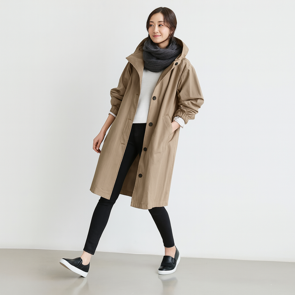 Vellora elegant, vandtæt trenchcoat