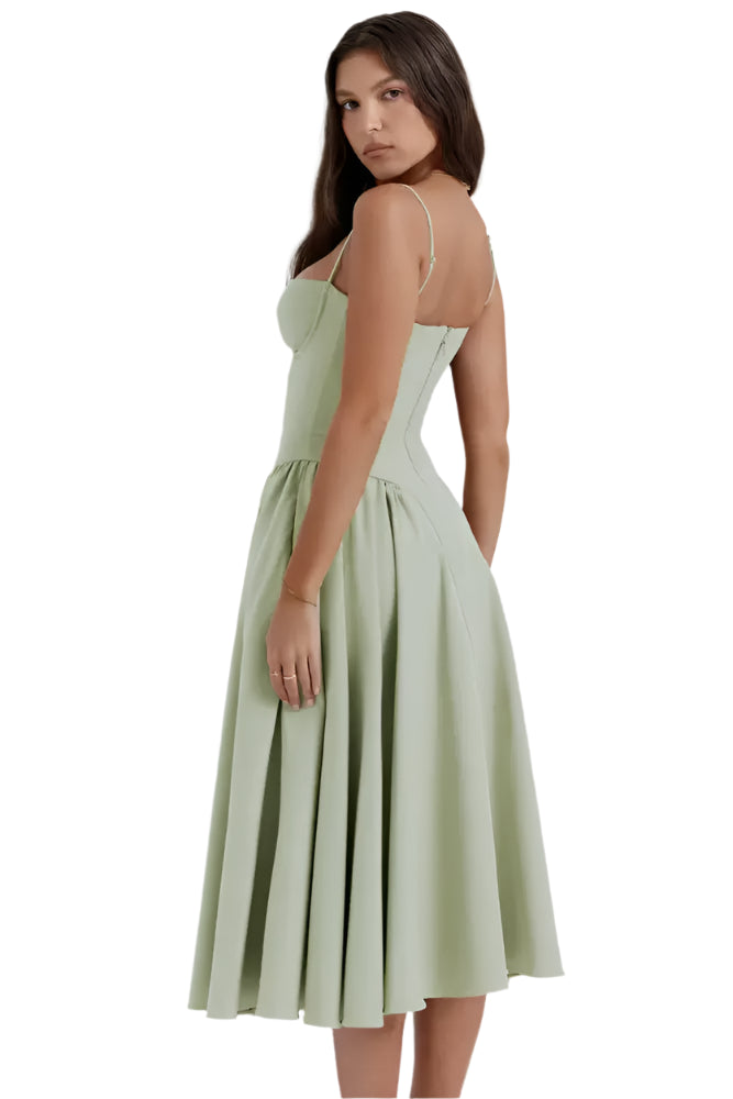 Vibeke - Midikjole i korsetform