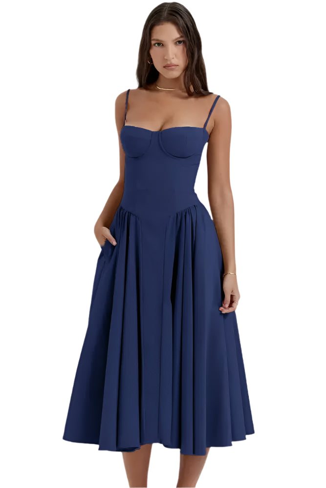 Vibeke - Midikjole i korsetform