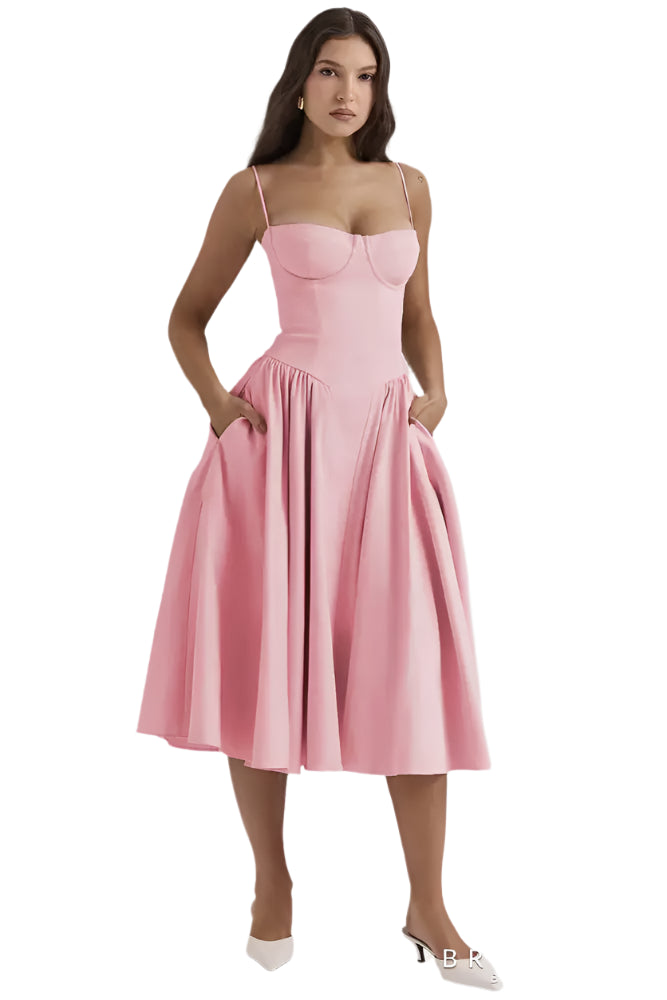 Vibeke - Midikjole i korsetform