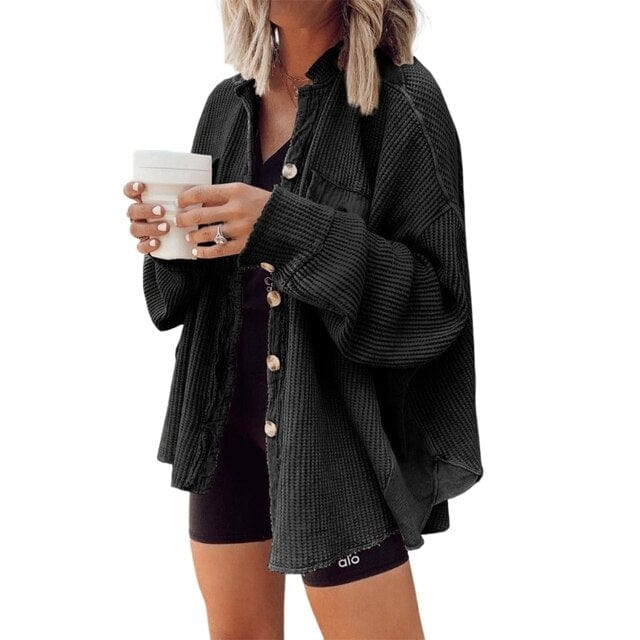 Katrine - Elegant button-down fløjlsjakke