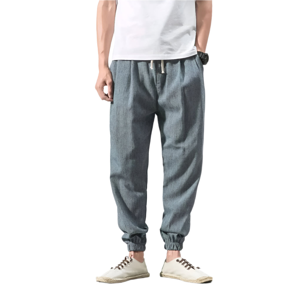 Joe - Letvægts bomuld-hør komfortbukser