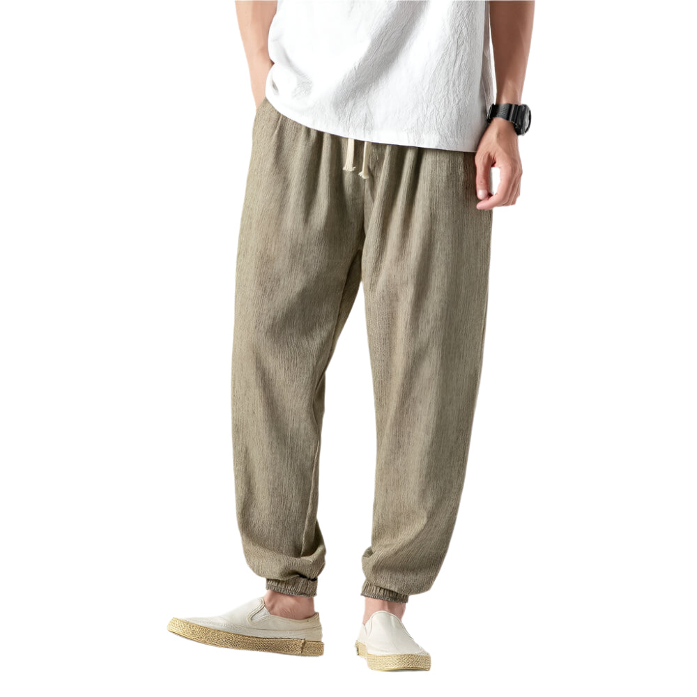 Joe - Letvægts bomuld-hør komfortbukser