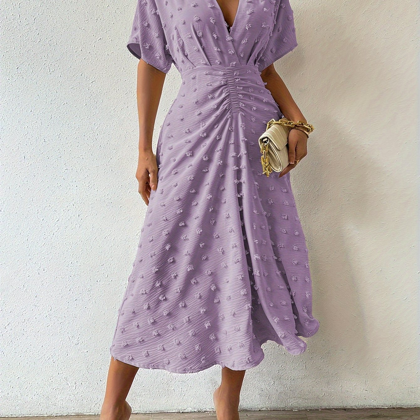 Variant image for Seraphina | Elegant midi-jurk med v-hals | Flatterende pasform-10