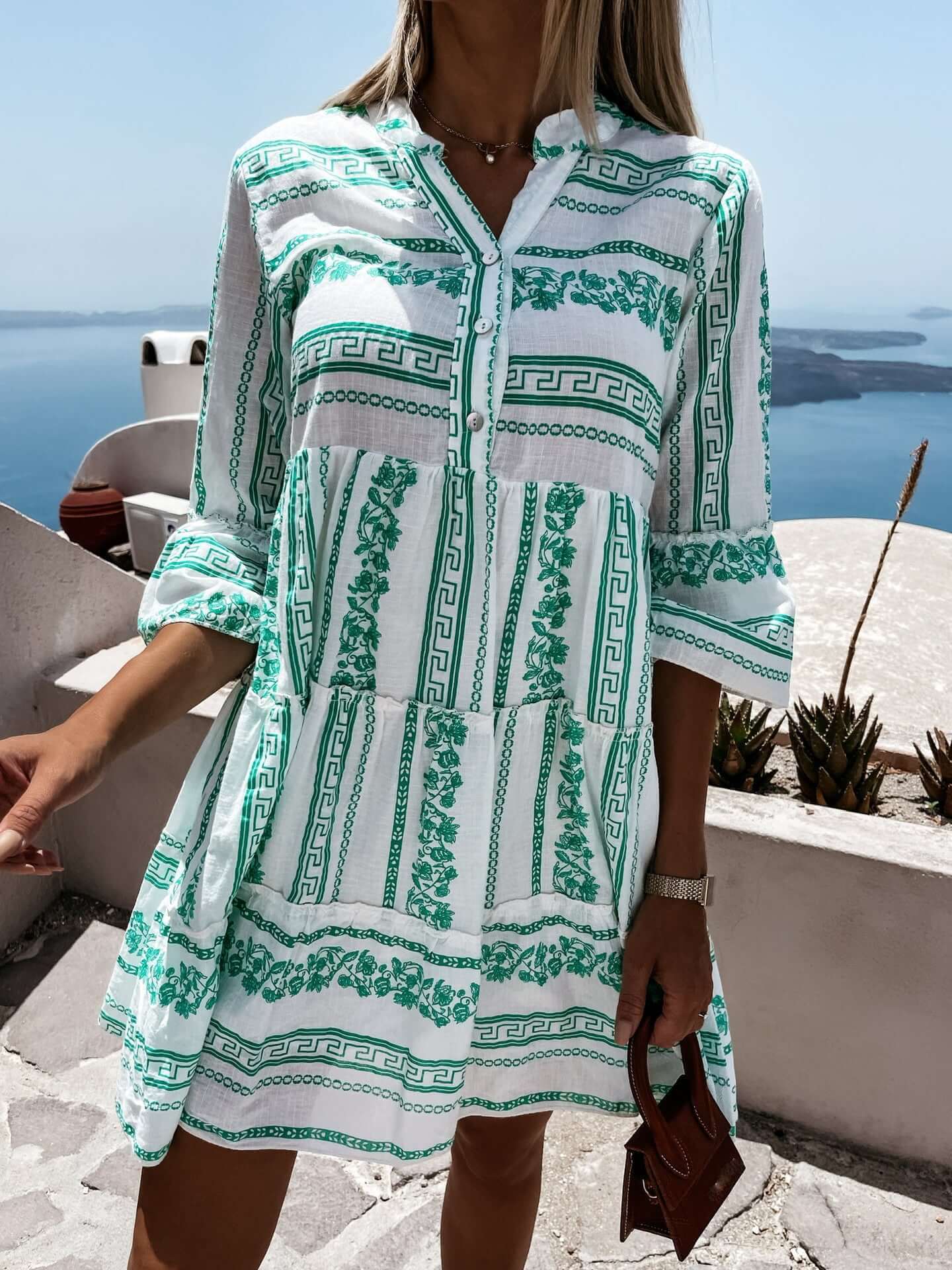 Ria - Boho sommerkjole med flæser