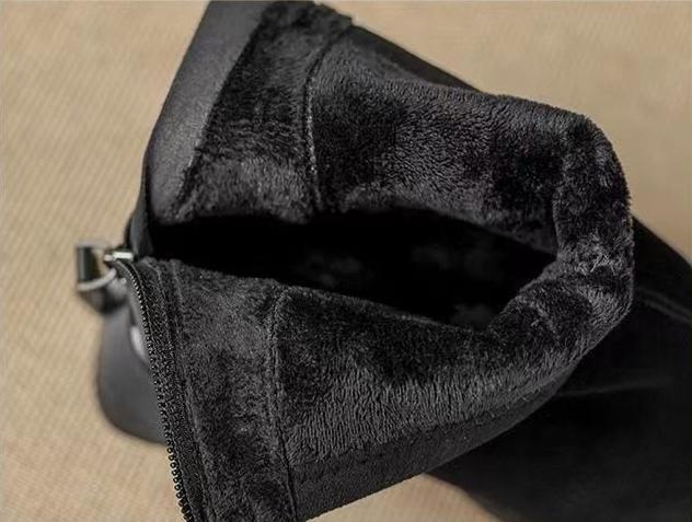 Anya – Chic ryg lynlås lukning blokhæl støvler