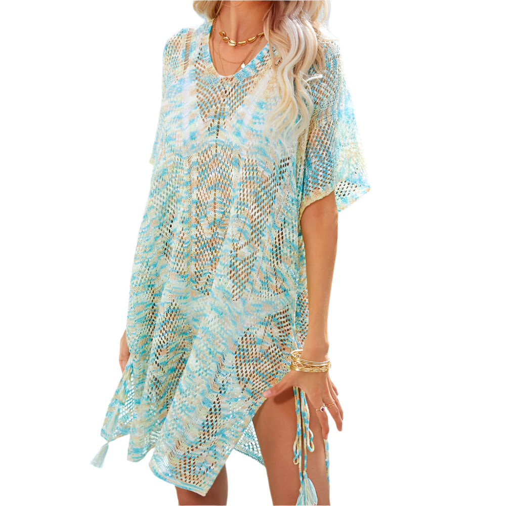 Kiara - Hæklet Lace Up Beach Mini Betræk