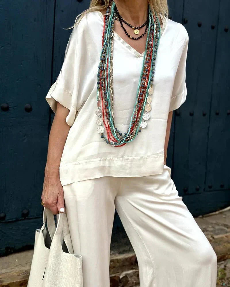 Olivia | Elegant Løs To-delt Sæt