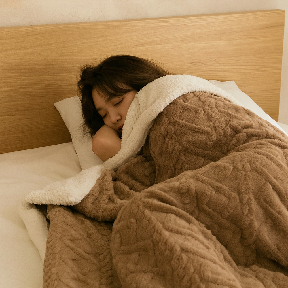 Søren | Tykt vintertæppe i lammeuld