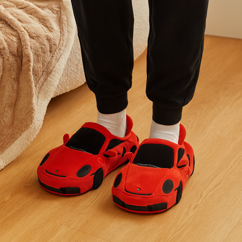 Anders | Varme herre vintertøfler med uldfor