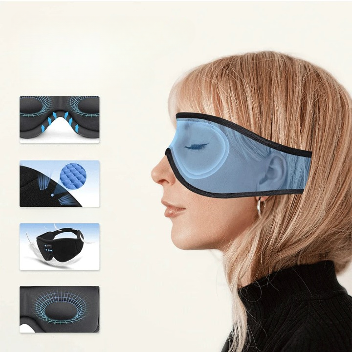DreamBeats | Bluetooth-søvnmaske med HD-lyd og 3D-øjenkomfort