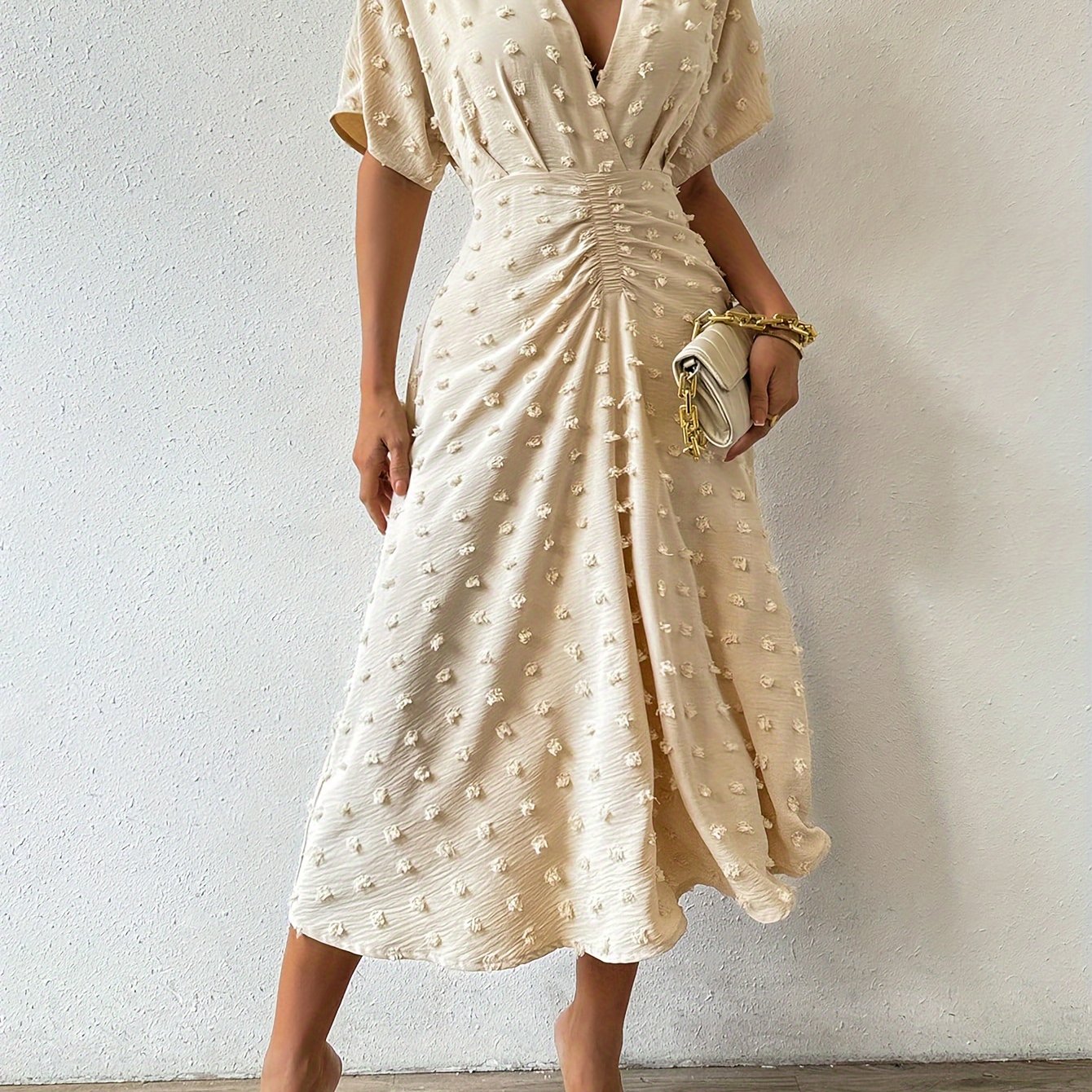 Variant image for Seraphina | Elegant midi-jurk med v-hals | Flatterende pasform-2