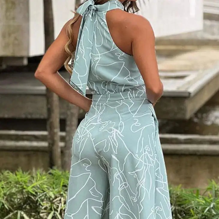 Kira - Jumpsuit med halterneck uden ærmer