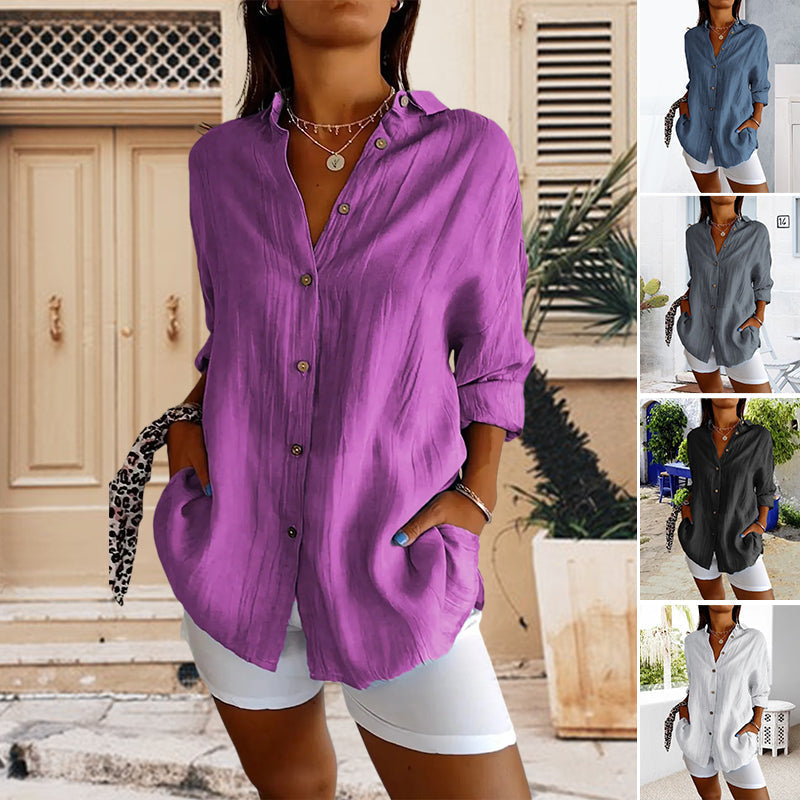 Matilde - Klassisk plissert bluse