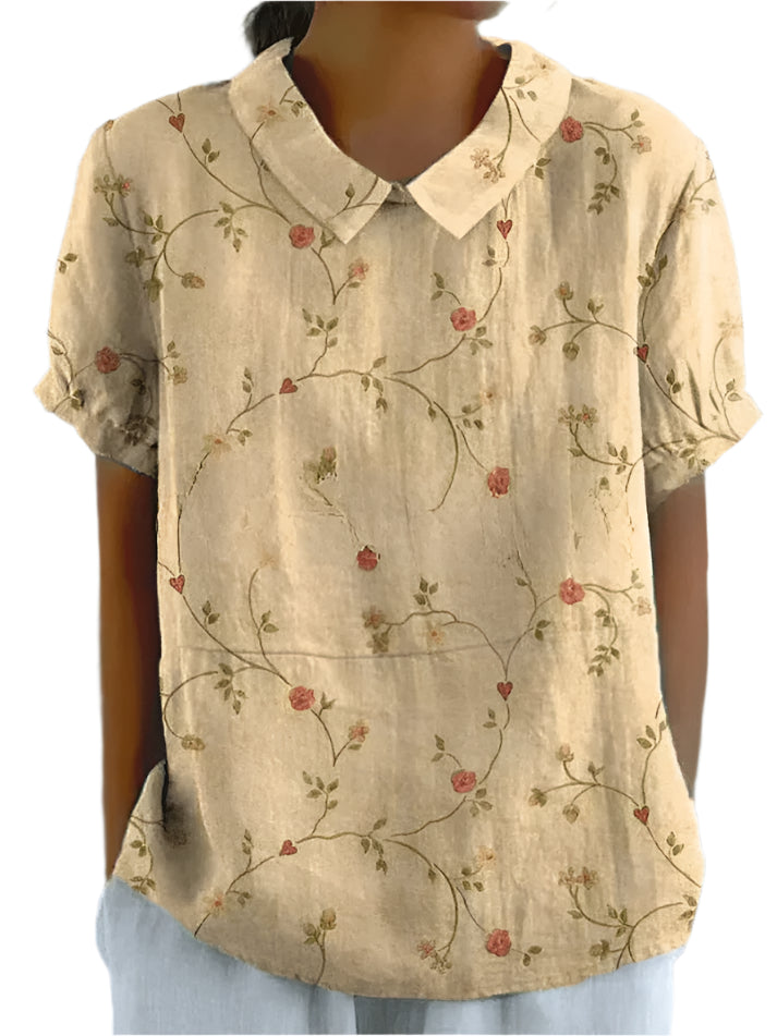 Ellie - Bluse med blomstermønster