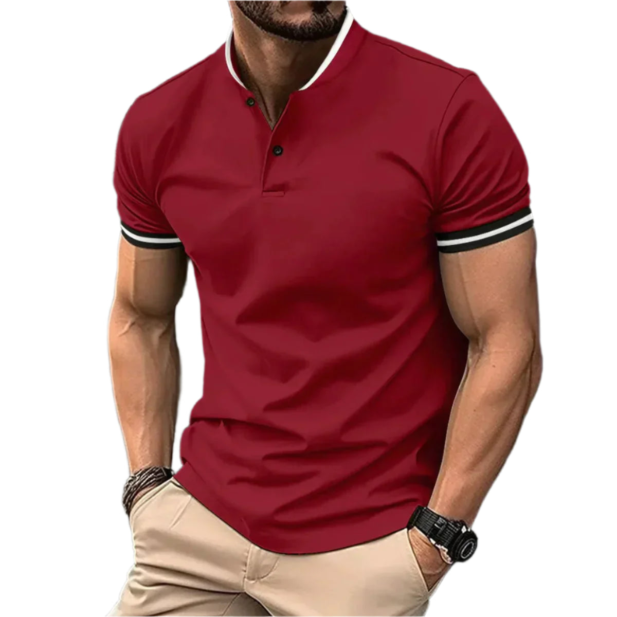 Justine - Poloshirt med stand-up krave