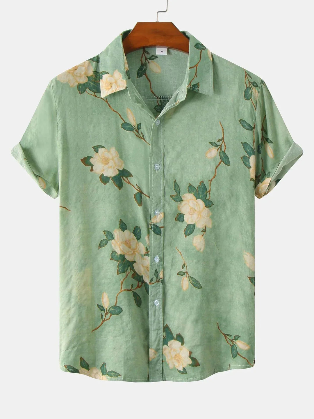 Helle - Blomstertryk Button Down skjorte