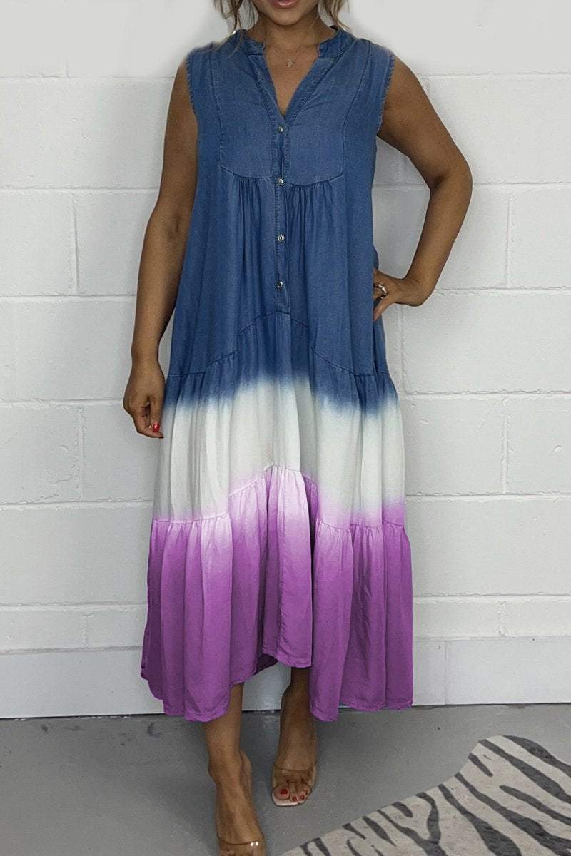 Dorthea - Chic batikfarvet kjole