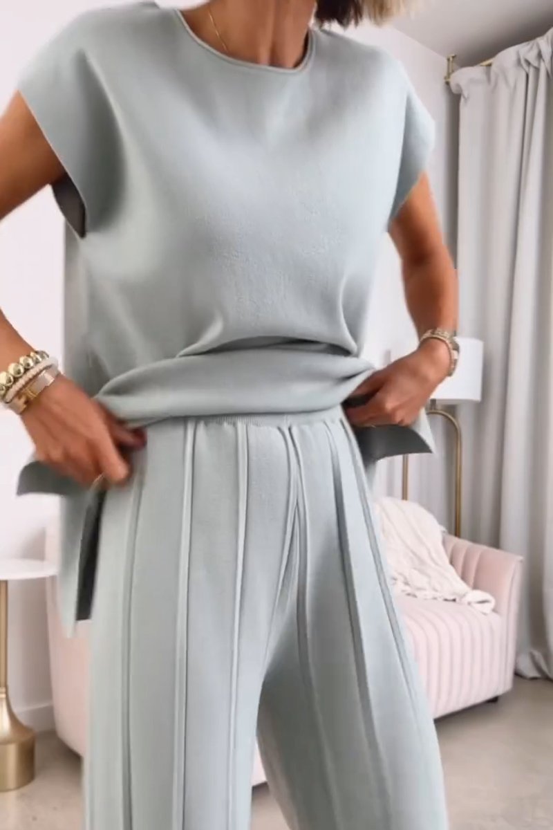 Jessica - Pullover og bukser med brede ben