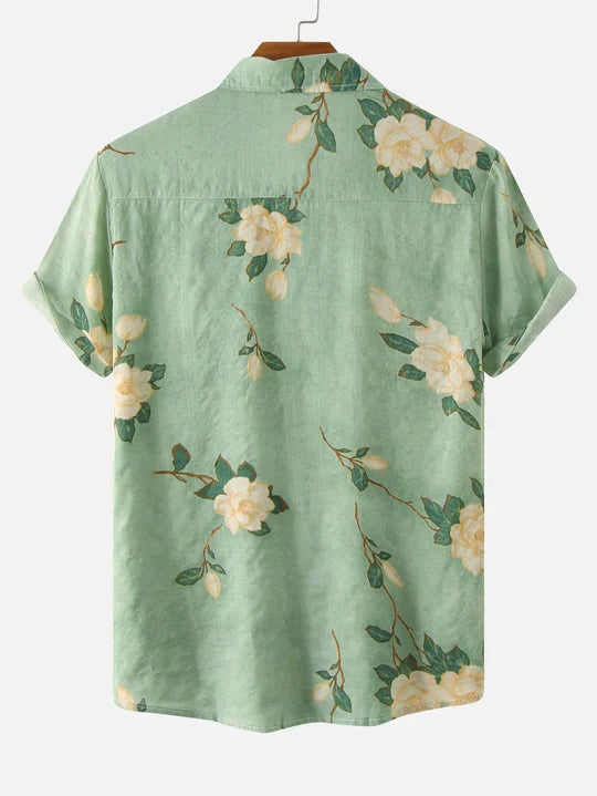 Helle - Blomstertryk Button Down skjorte