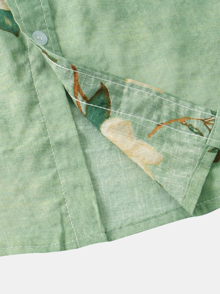 Helle - Blomstertryk Button Down skjorte