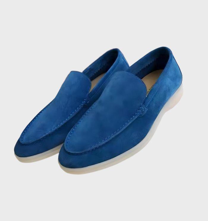 Kelvin - Elegante loafers i ruskind