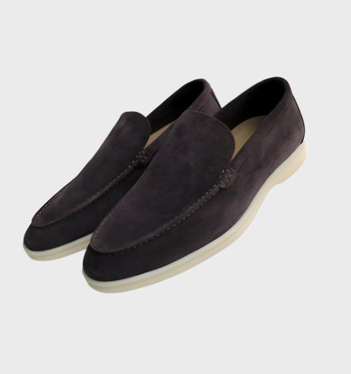 Kelvin - Elegante loafers i ruskind