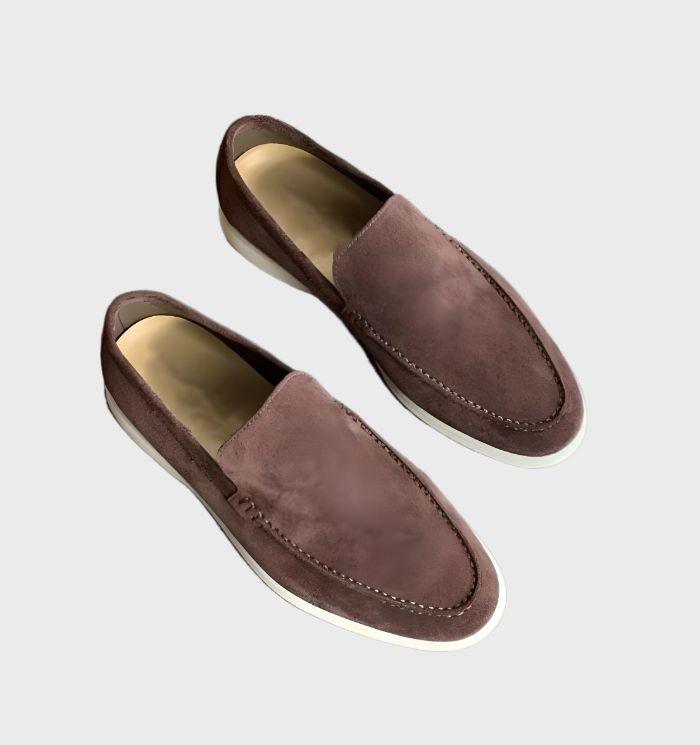 Kelvin - Elegante loafers i ruskind