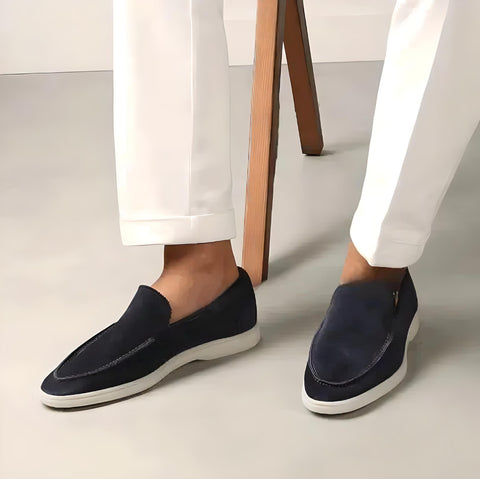 Kelvin - Elegante loafers i ruskind