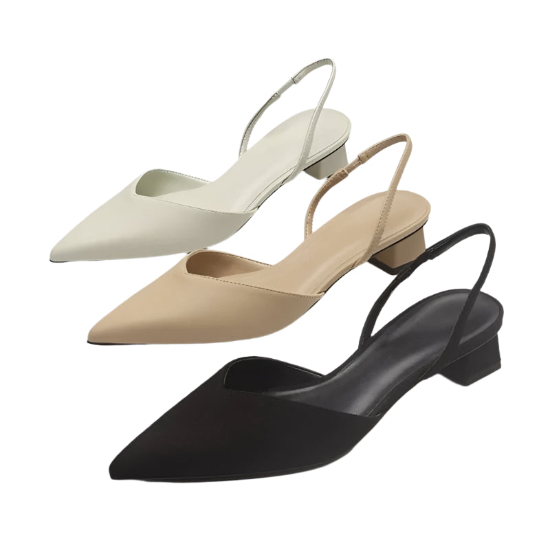 Leila - Slingback sandaler med hæl