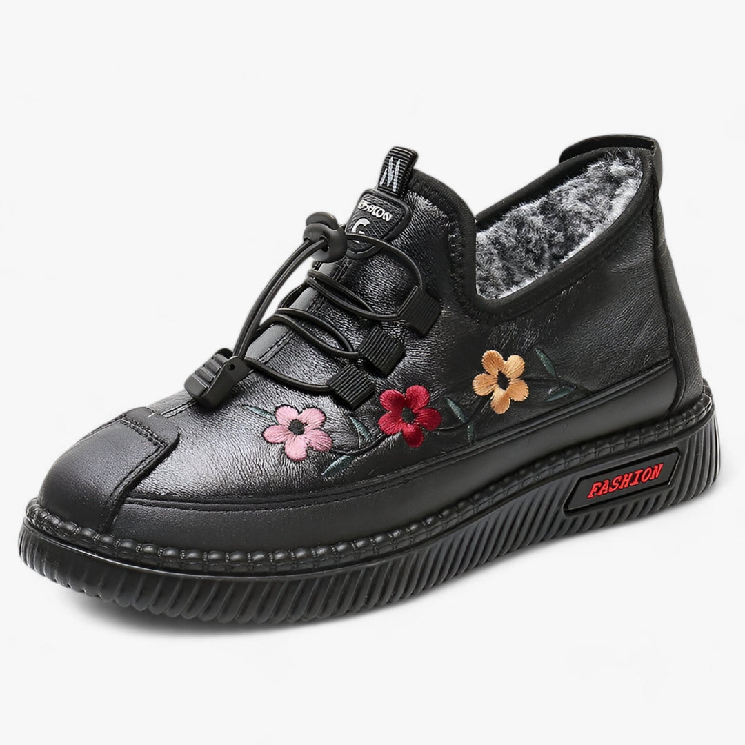 Variant image for Grace | Komfortabel Blomsterprint Sko | Blød Pluche Foring-2