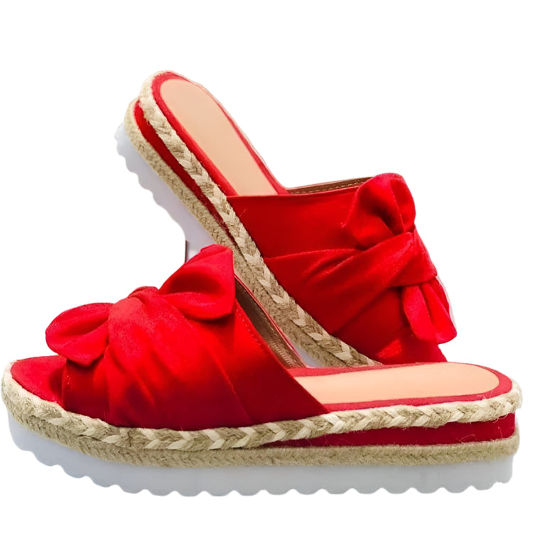 Samantha - Casual Sløjfesandaler med kile