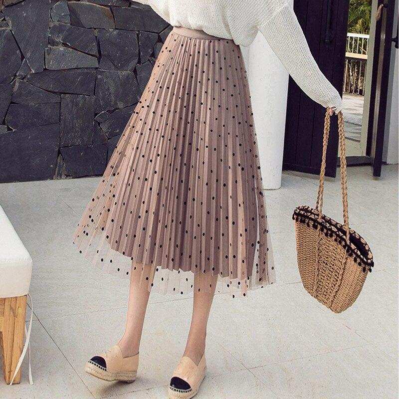 Frigg - Plisseret mellemlang nederdel