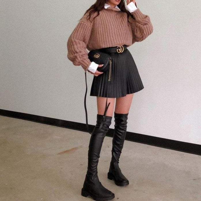 Tove - Kort plisseret nederdel