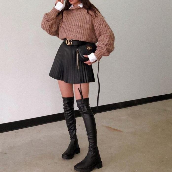 Tove - Kort plisseret nederdel