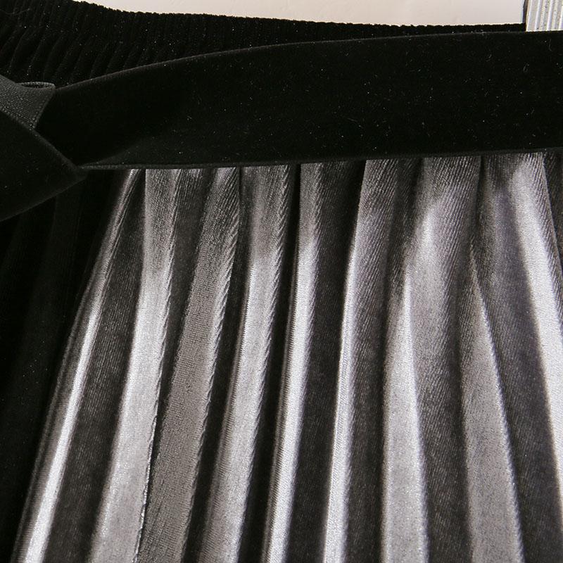 Bodil - To-farvet plisseret nederdel