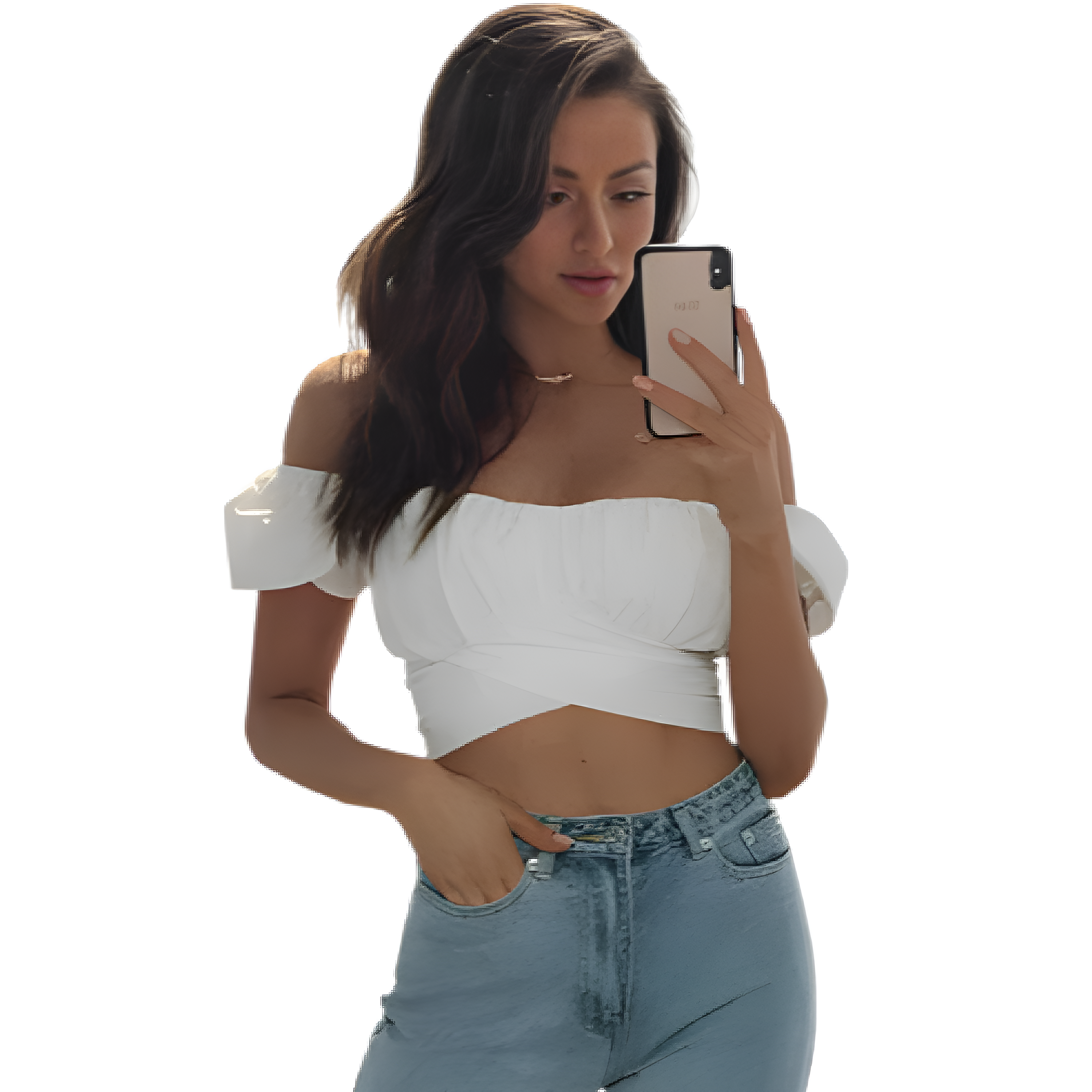 Philline - Off-skulder crop top